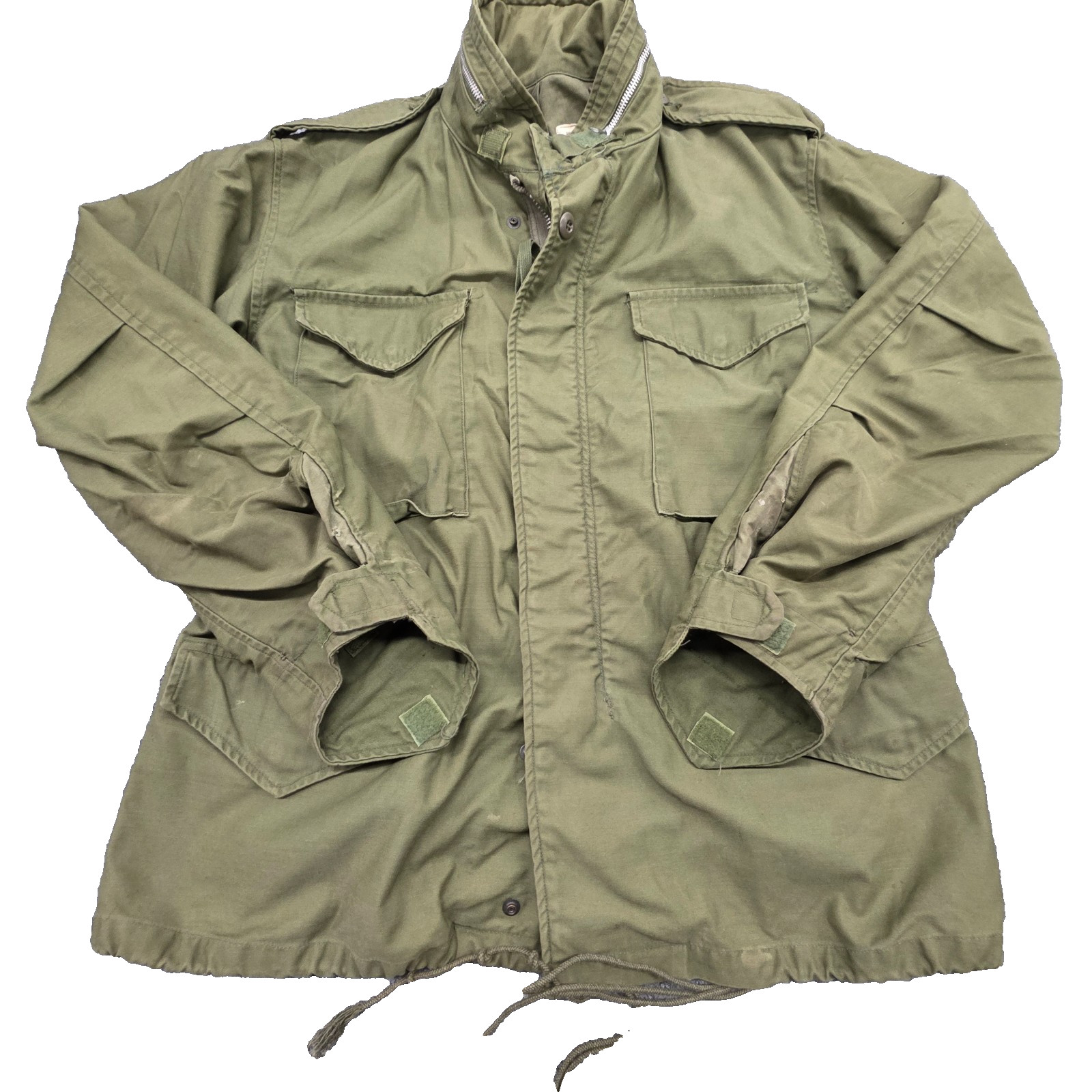 OG-107 Vtg 60s M65 Field Jacket Vietnam Era Army Coat Men Green – SHORT LARGE