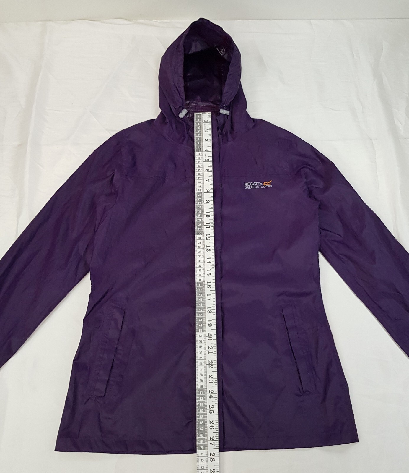 REGATTA SIZE 10UK M WOMENS PURPLE WATERPROOF LIGHTWEIGHT JACKET HOODED RAINCOAT