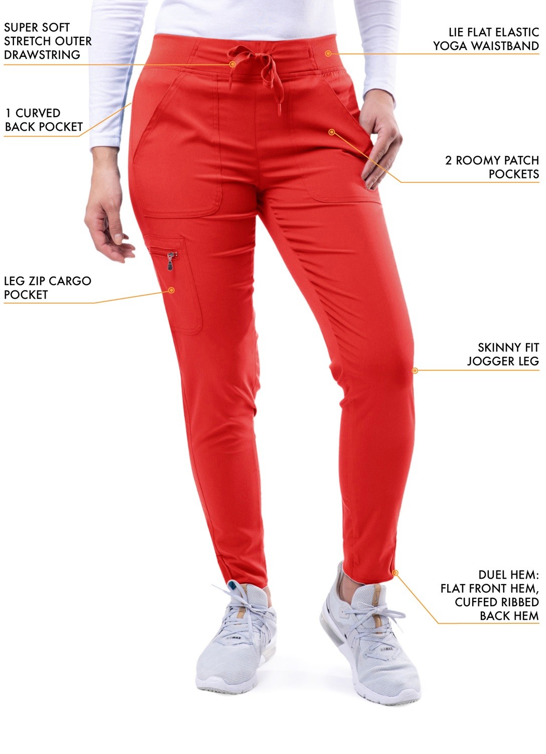 Adar Pro Movement Booster Women Sweetheart V-Neck Scrub Top & Scrub Pants