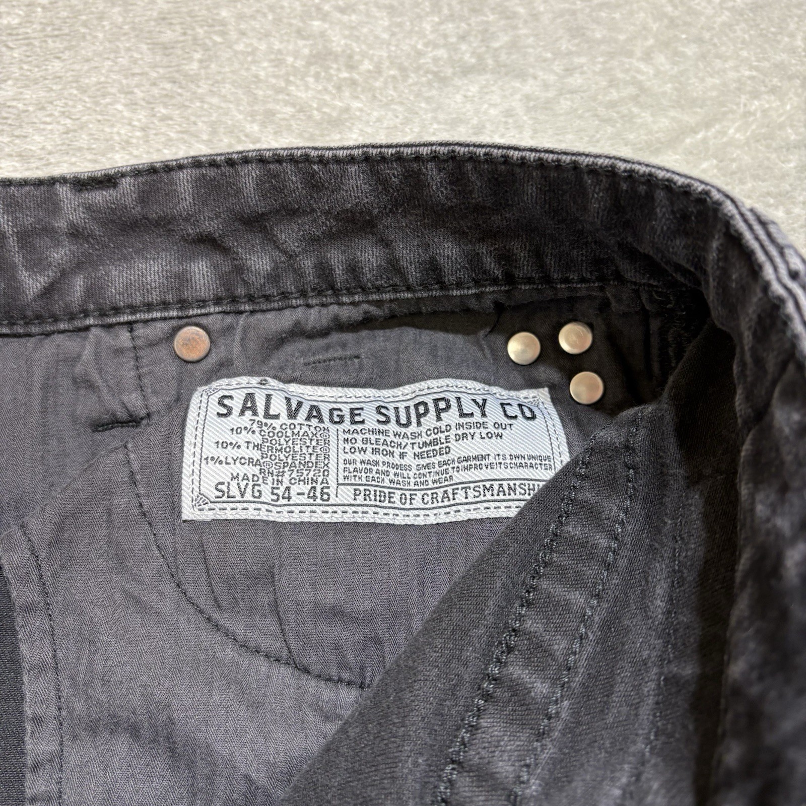 Buckle Salvage Supply Co Mayhem Straight Jeans Fits 30×28 Regular Fit Black