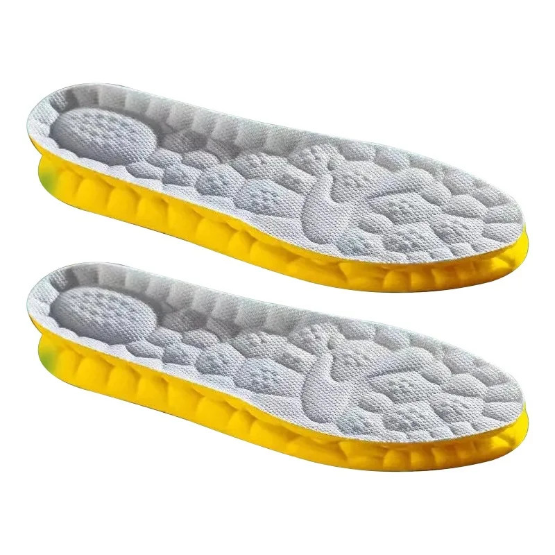 4D Cloud Technology Sports Insoles for Shoes PU Sole Soft Breathable Shock Absor