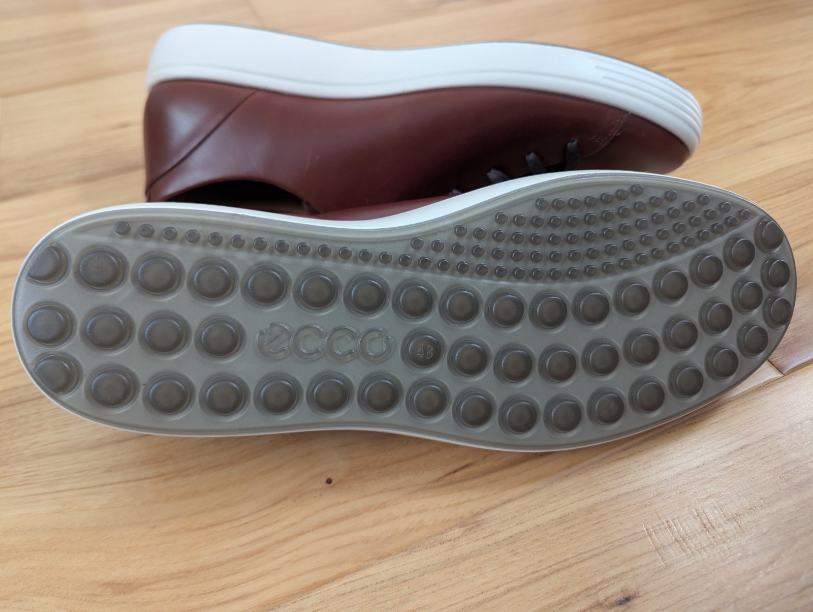 Men’s ECCO Soft 7 Premier Leather Sneaker – Cognac – New – US 14-14.5 (EU 48)