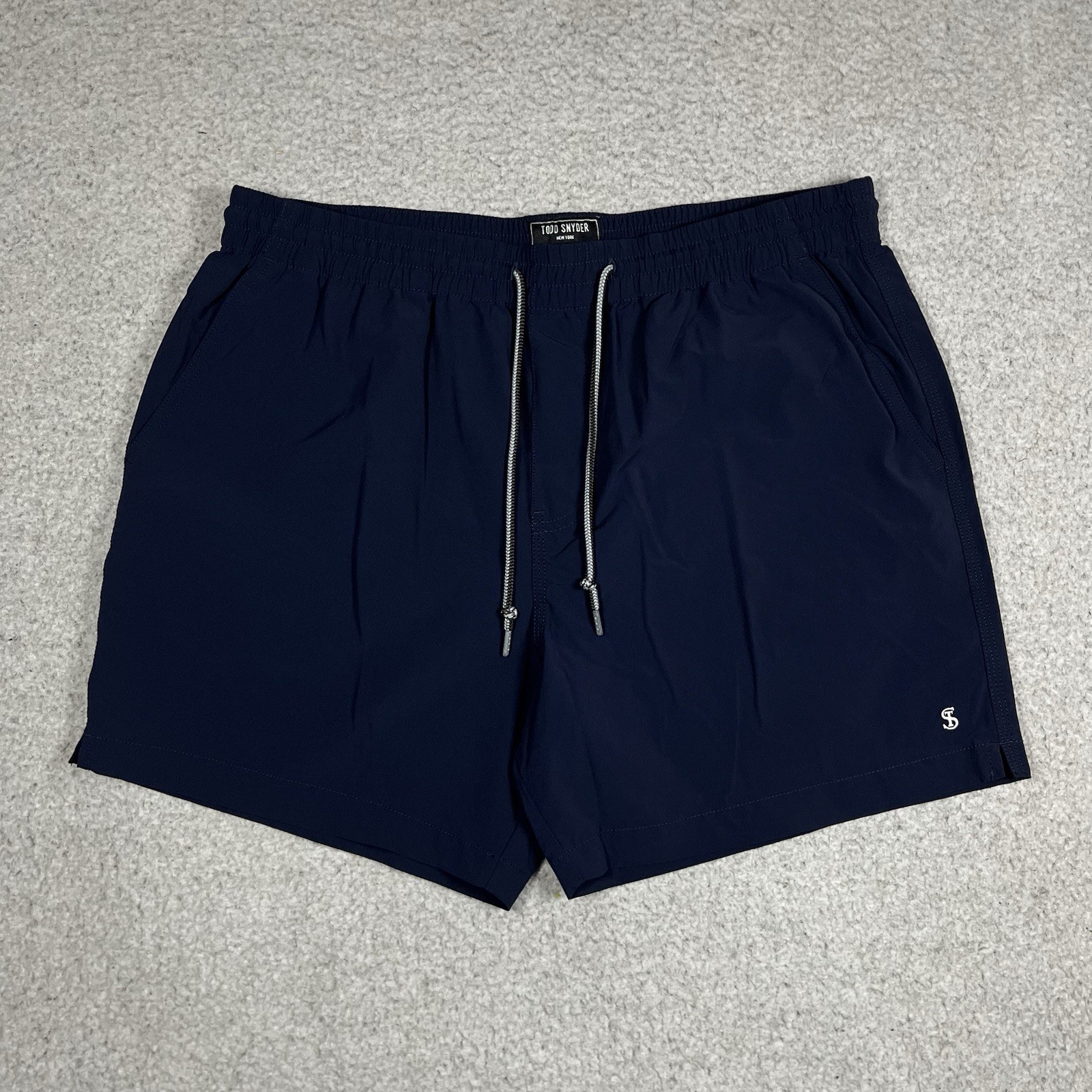 Todd Snyder Board Shorts Mens M Blue Drawstring Lined Beach Swim Trunks Preppy