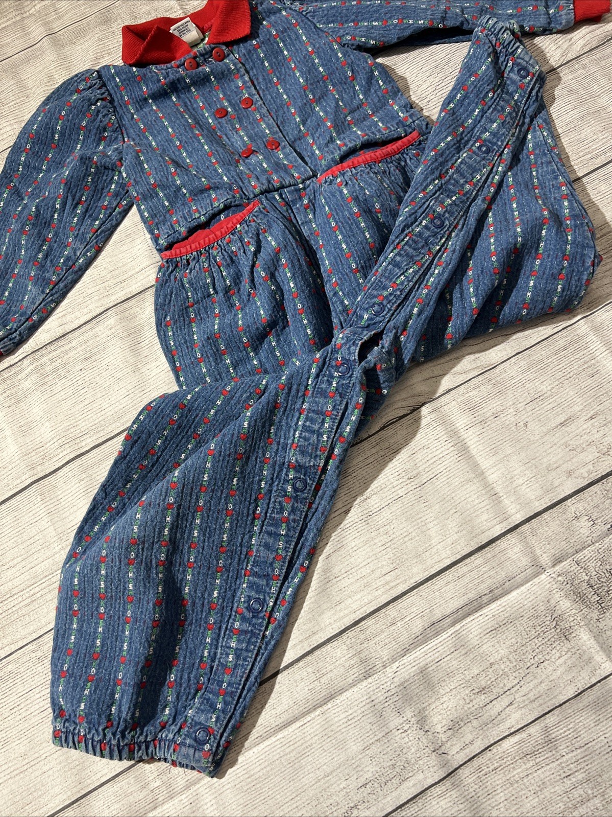 RARE OshKosh B’Gosh Vintage 90s Denim Jumper Romper Size 4T Girl’s Jumpsuit