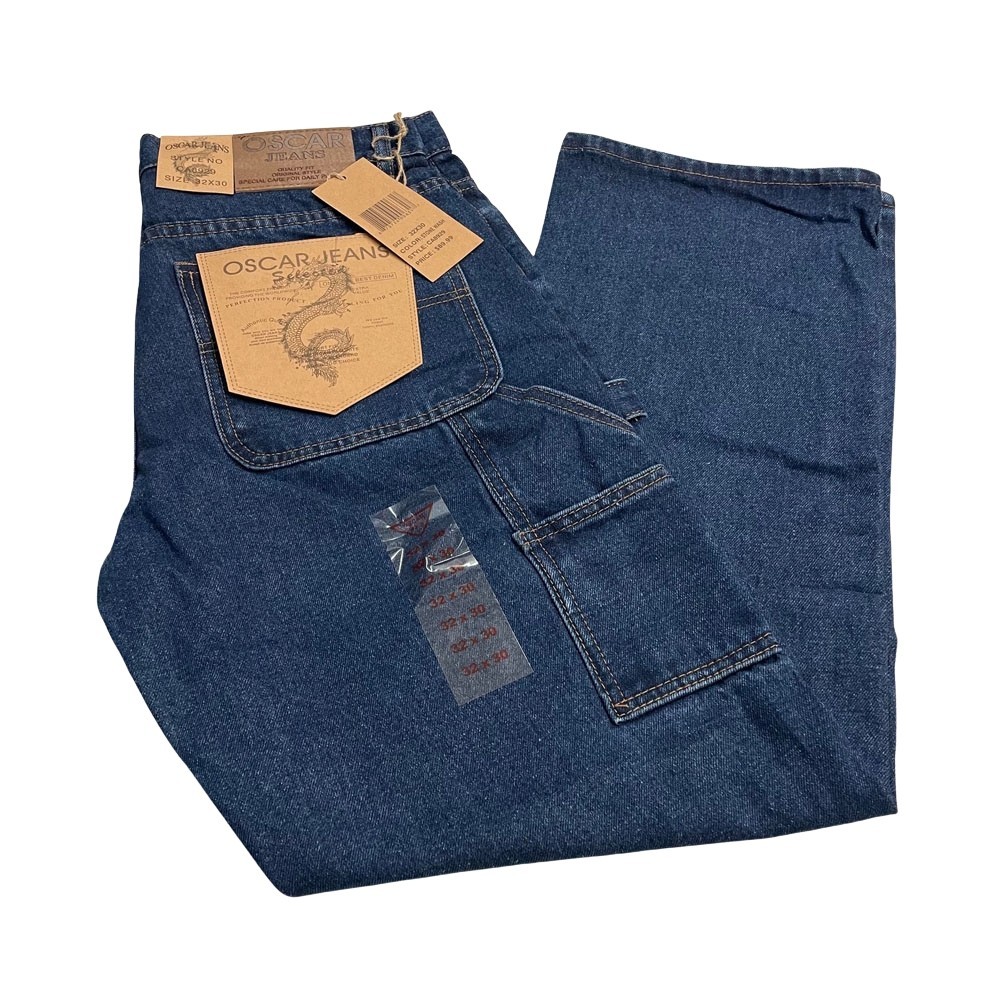 Oscar Men’s Carpenter Jeans Regular Fit Straight Leg Cotton Work Pants