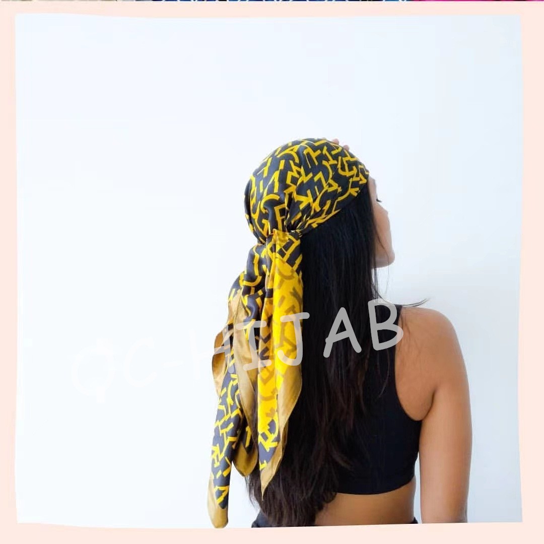 90cm*90cm Multi-functional Scarf Made of Artificial Silk Satin in Color