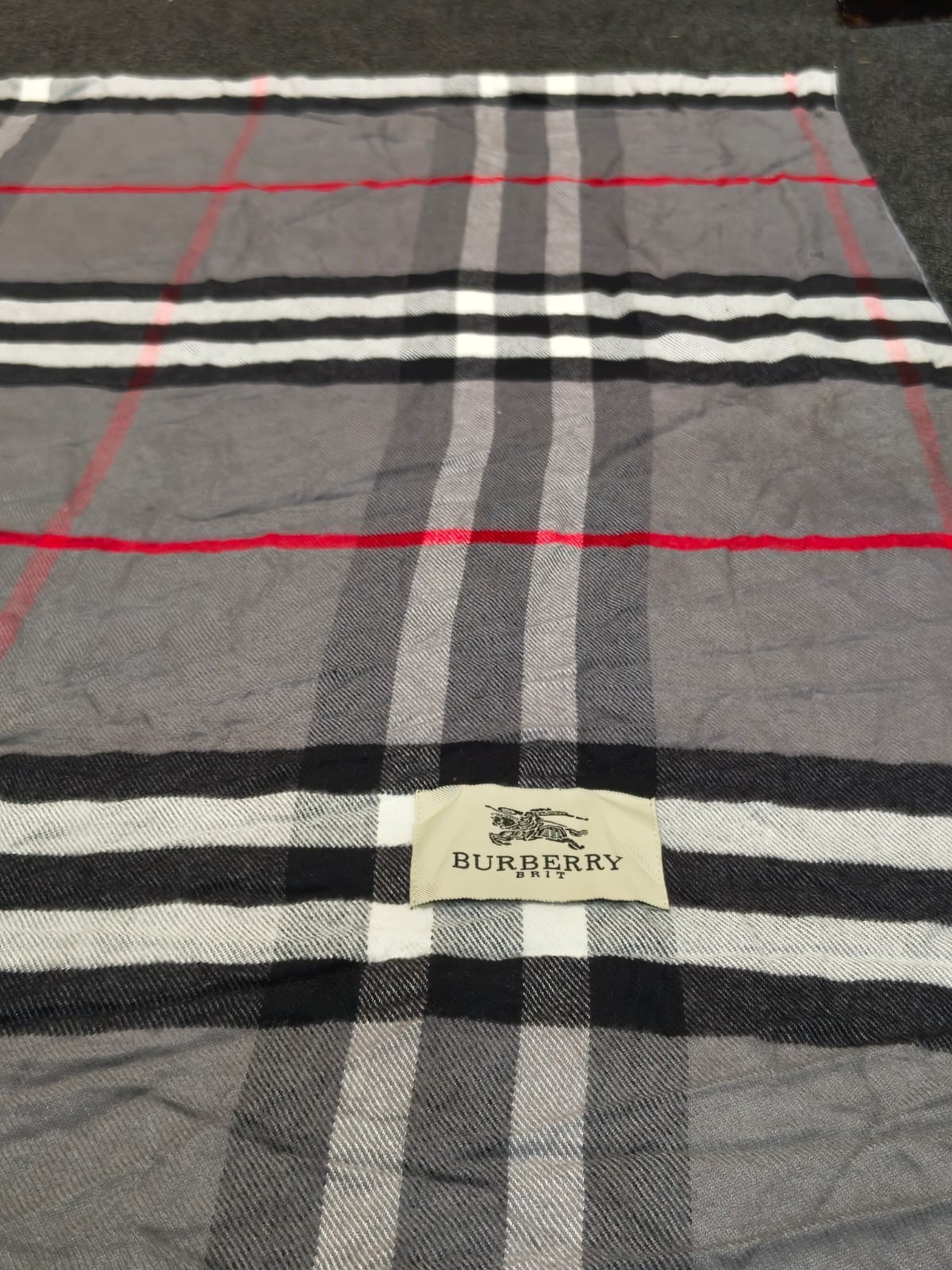 Burberry London Scarf Classic Check Shawl Wrap Vintage Plaid Made In Scotland