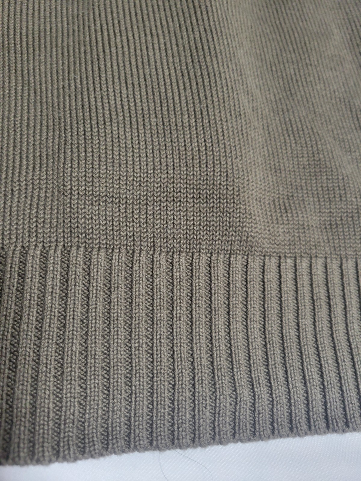 Talbots Womens Medium Open Front Short Sleeve Cardigan Olive Lightweight Layer