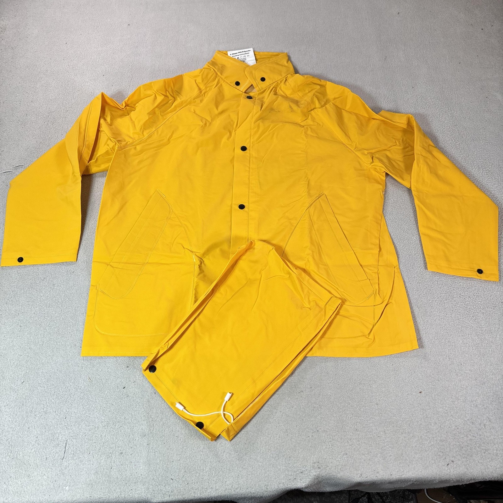 Neese Rain Jacket Mens Medium Yellow Security PVC Polyester 1600JH Coat New