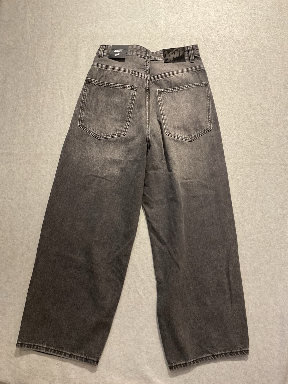 NWT Pull And Bear StWD Super Baggy Black Jeans 30 X 29