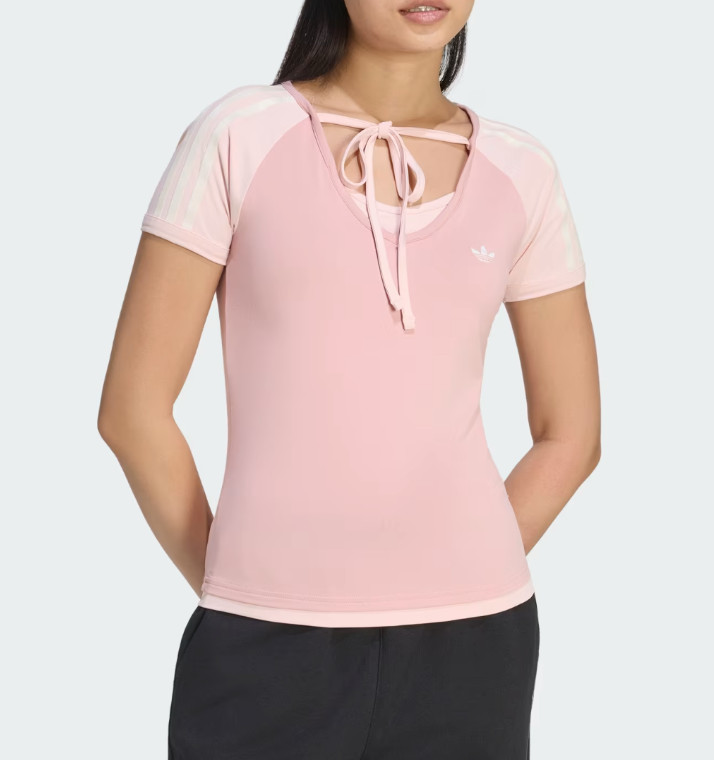 adidas Originals Summer Glow T-Shirts Women Lifestyle Casual Top AsiaFit KY8130