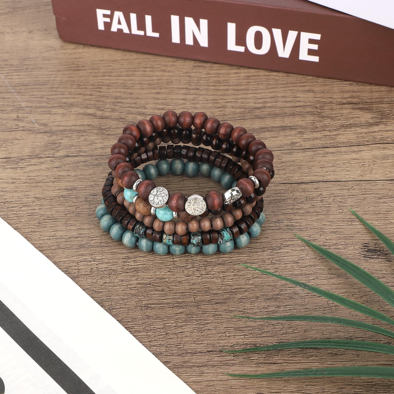 Mikovivi 5pcs Life Tree Beaded Adjustable, as shown in the detailed picture