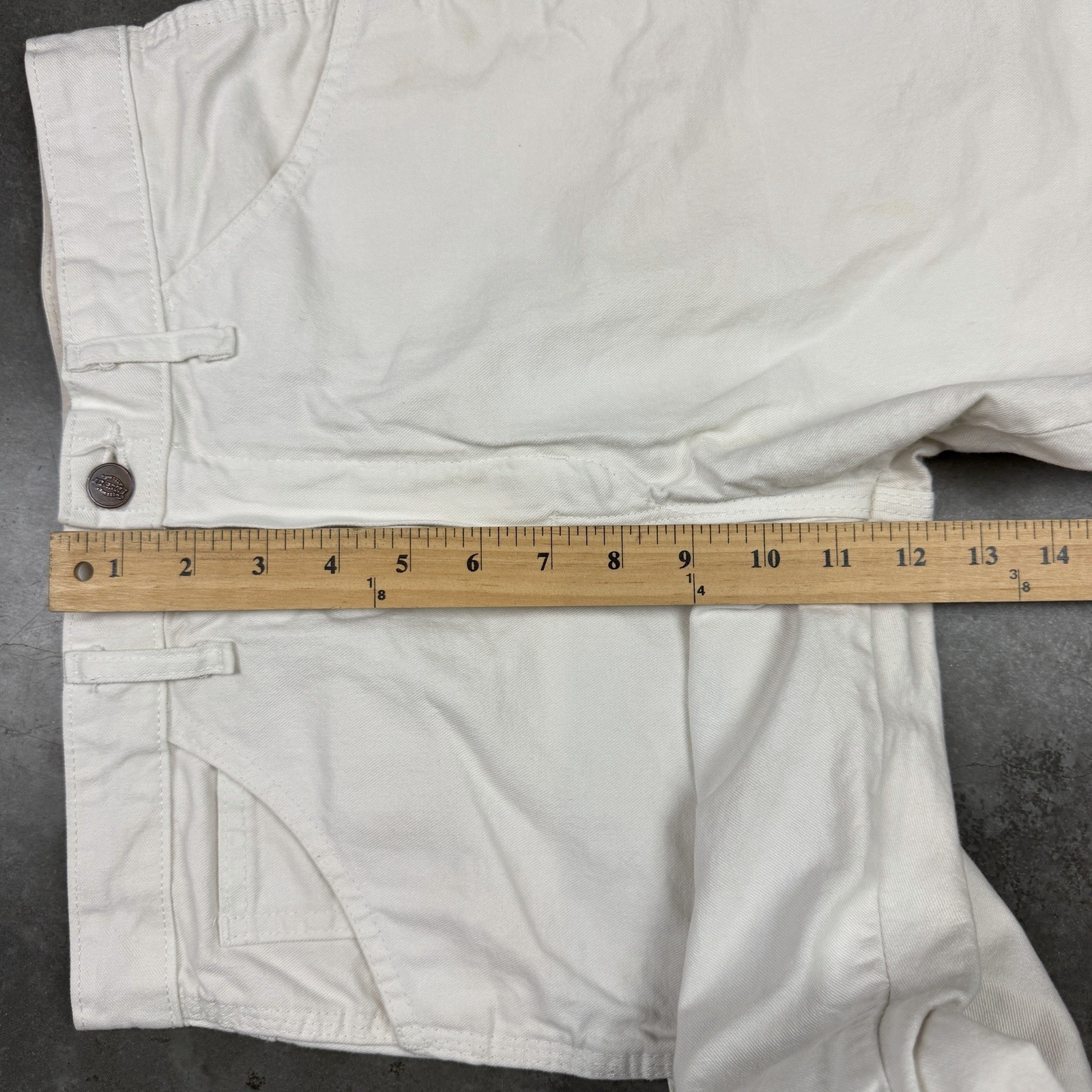 Dickies Carpenter Pants Mens 30×29 White Workwear Flaws Preowned