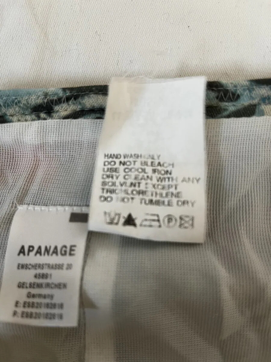 Apanage Size14 Bright Patterned Long Skirt Flared Boho Print Made In Germany