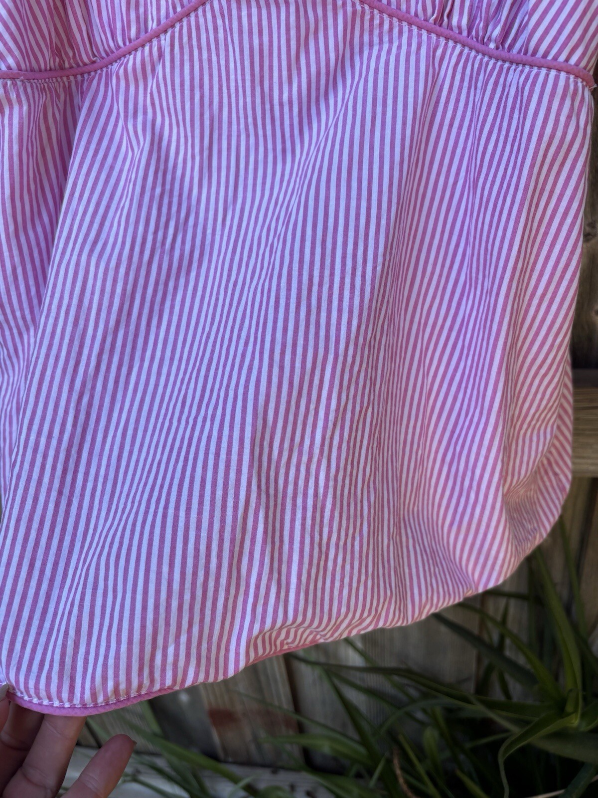 Gap Cami Summer Top Side Zip W 12 Pink White Stripes Lined Fresh Chic Straps