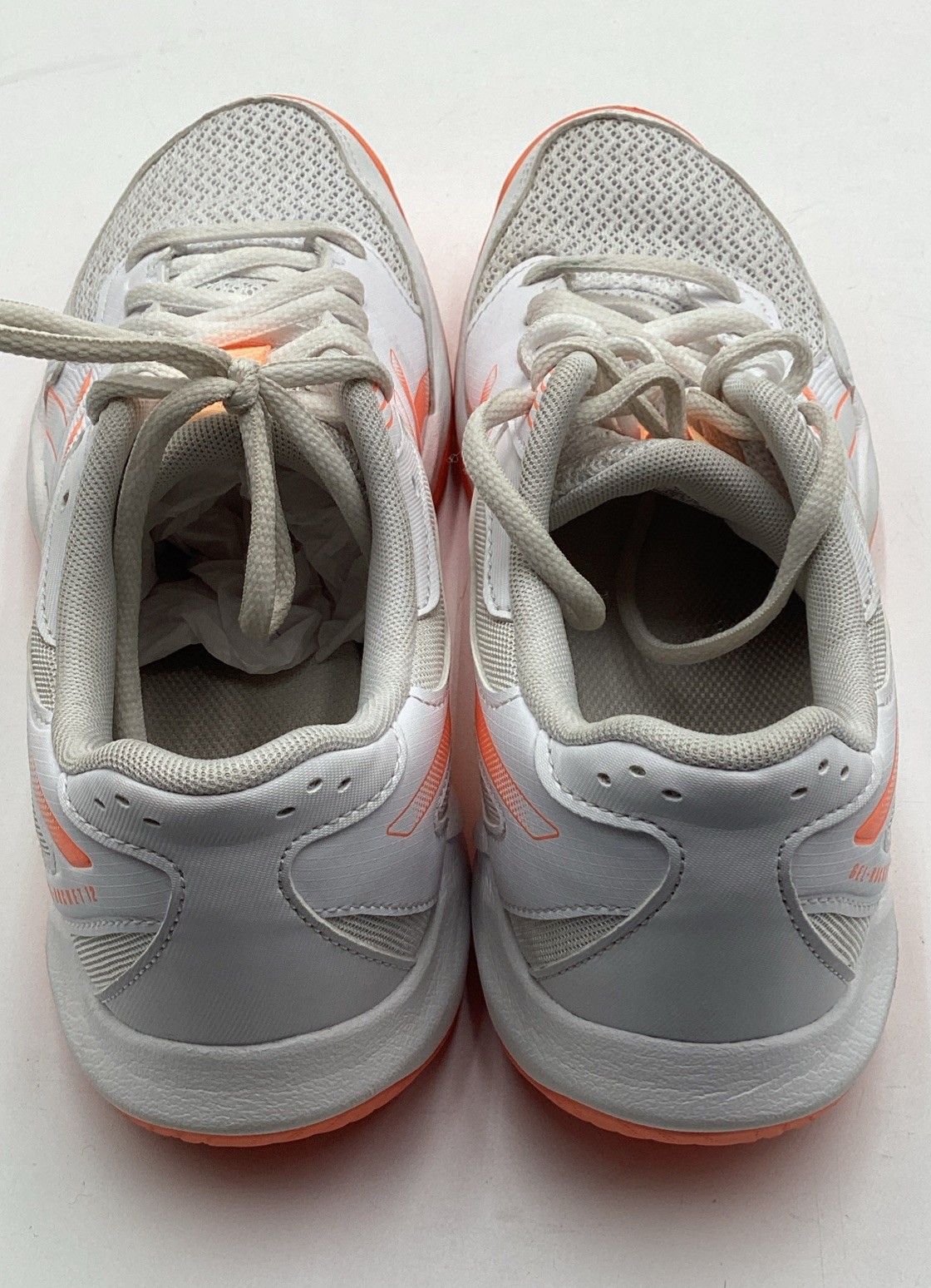 ASICS Women’s Gel-Rocket 12 Volleyball Shoes-White/Vivid Coral-Size: 8.5