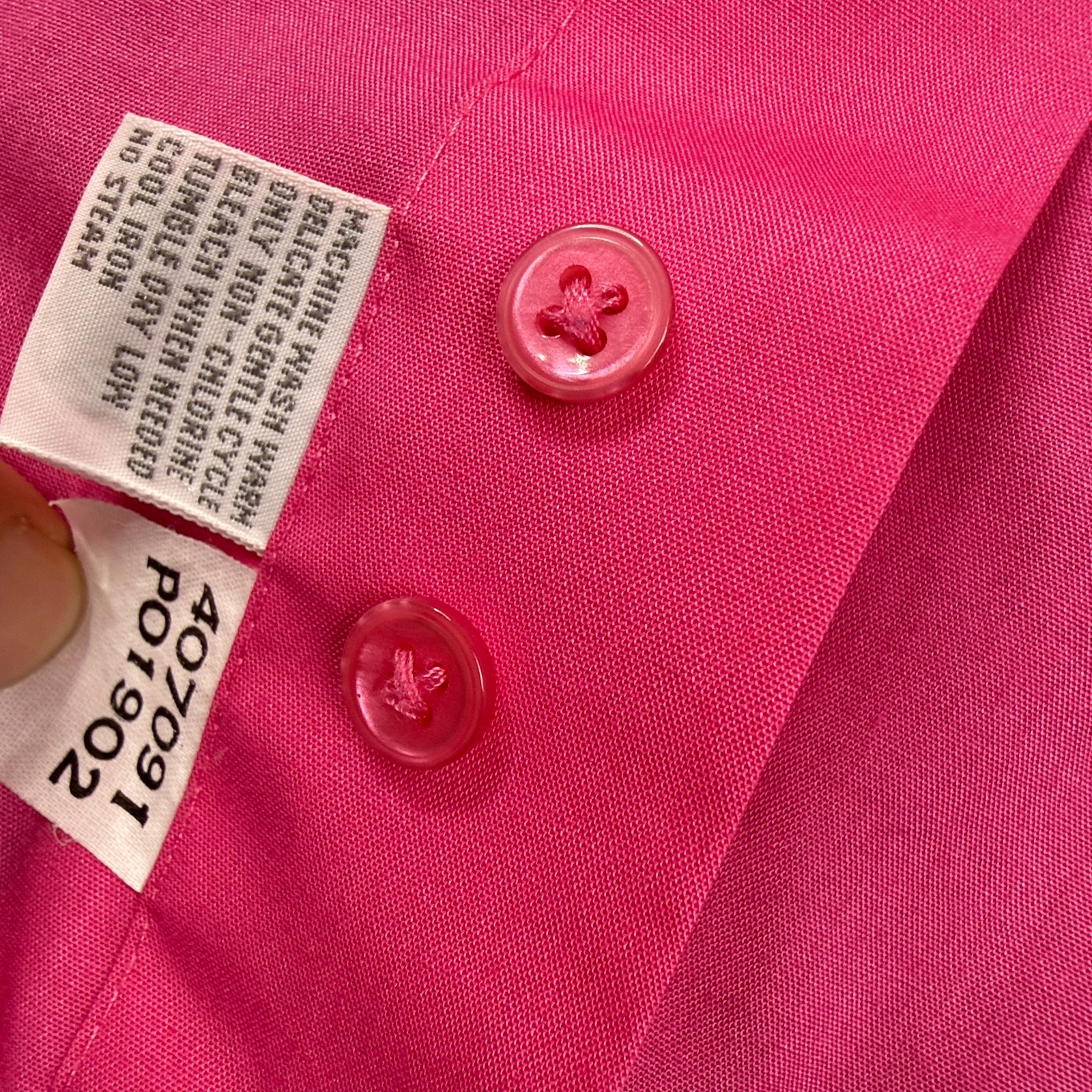 Foxcroft Womens Button Up Dress Shirt Size 16 Pink Wrinkle Free Long Sleeve