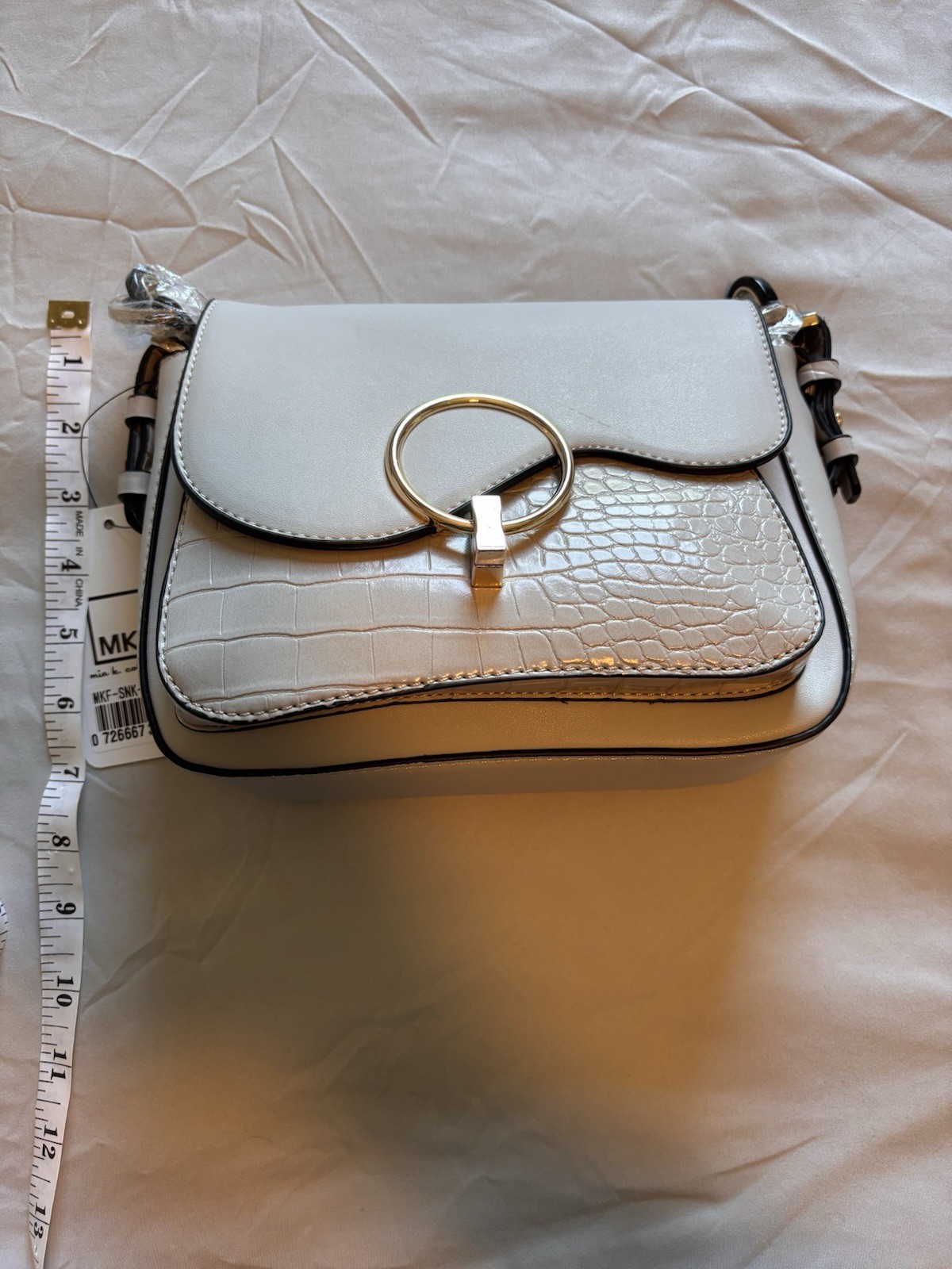 Mid Mia K Collection Gray Crossbody And Shoulder Strap