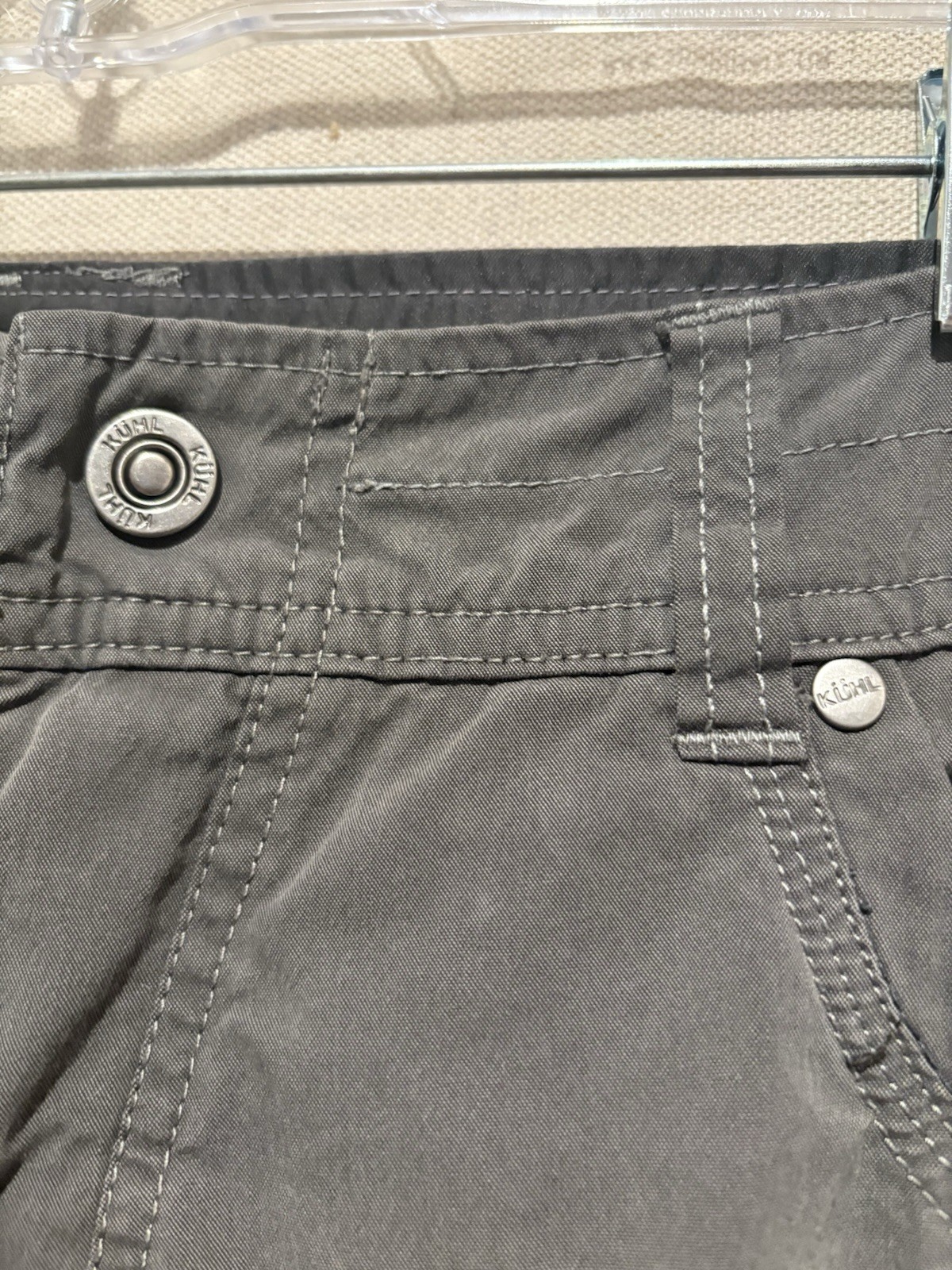 Kuhl Konfidant Air Pants Mens 34×32 Gray Distressed Outdoors Hiking 5098
