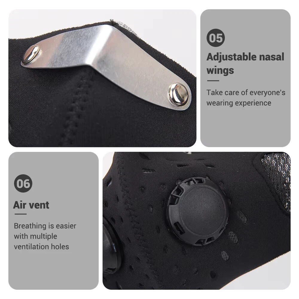 Anti Pollution Face Mask with Activated Carbon Filter Military Grade Protection