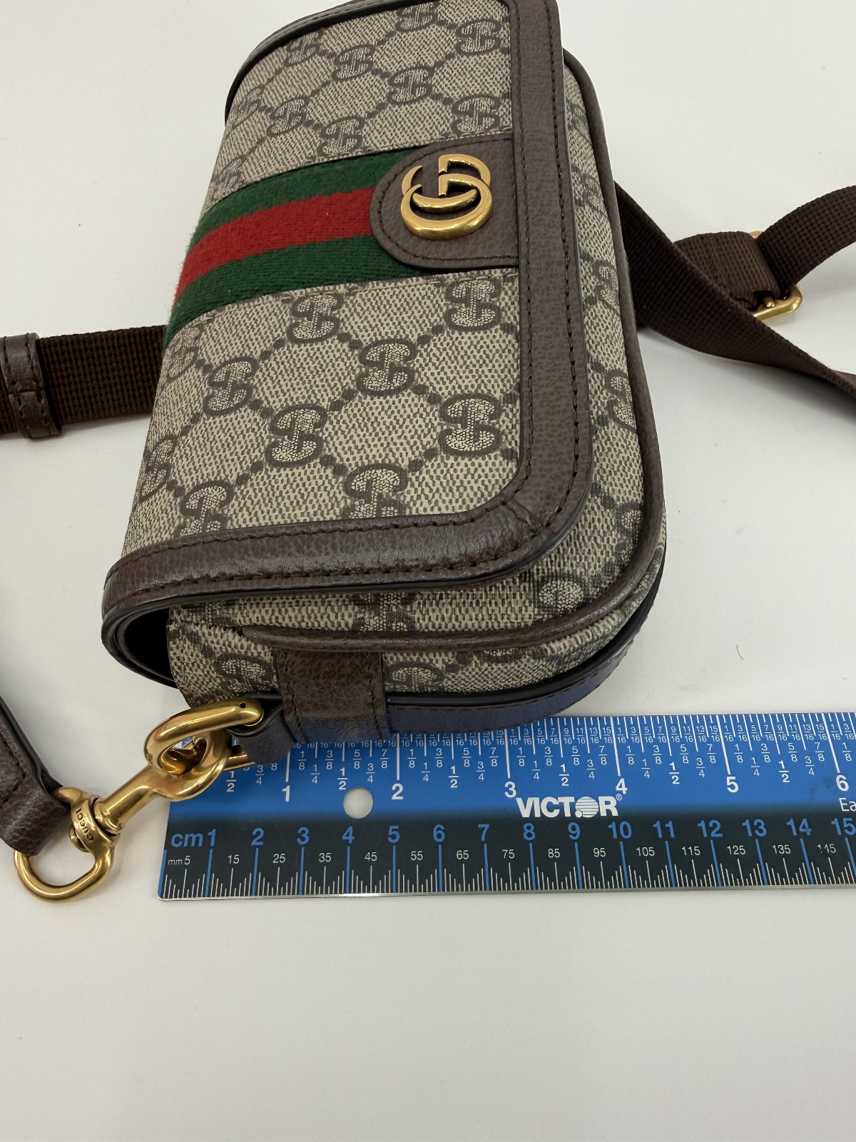Gucci Ophidia Super GG Supreme Monogram Crossbody Shoulder Bag Box