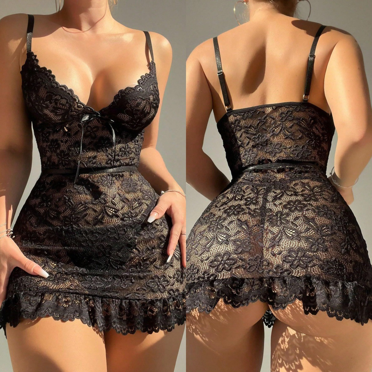 Women Bodysuit Sexy Lingerie Dress Fishnet Body Stocking Babydoll Nightwear Gift