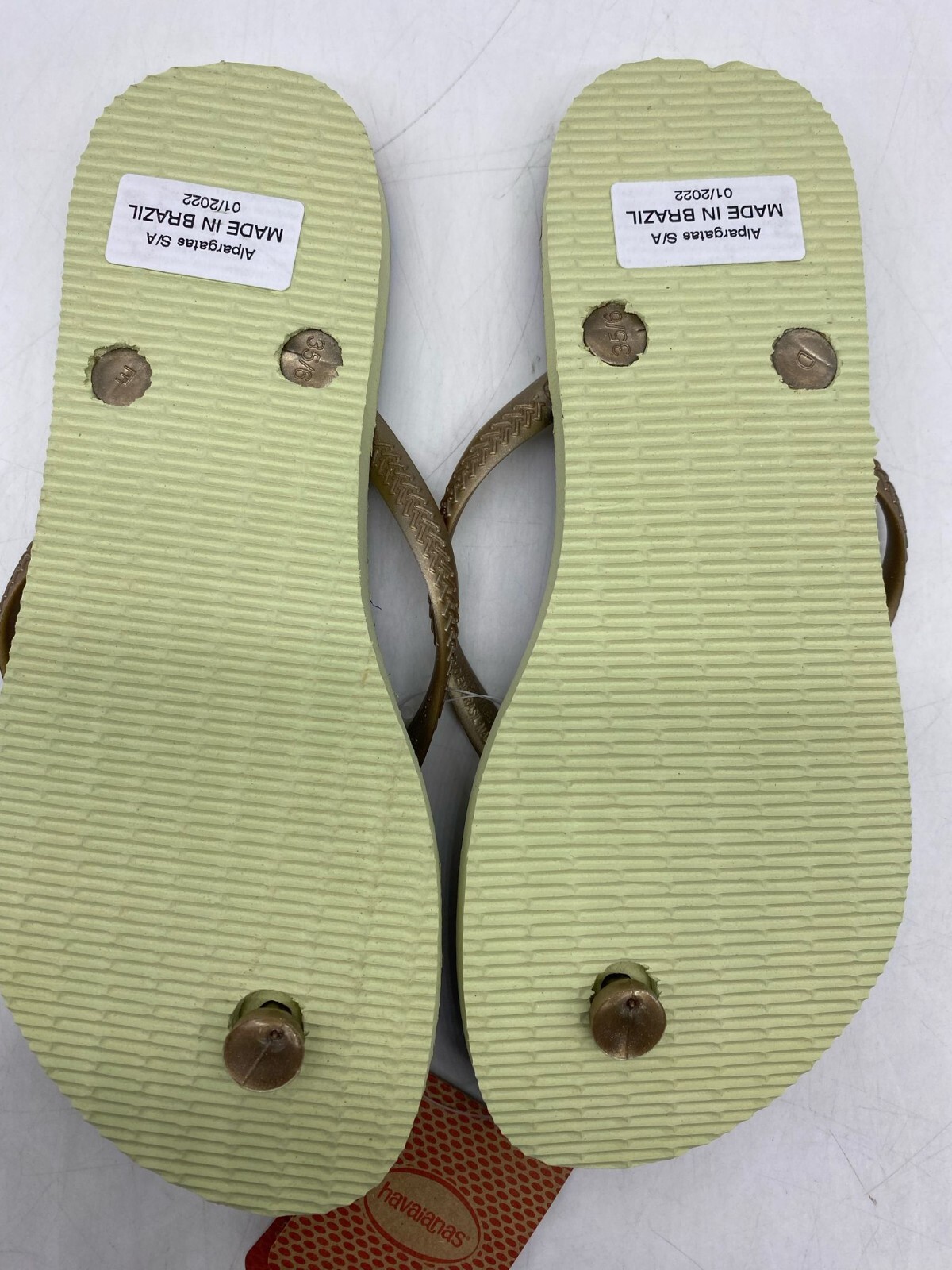 Havaianas Slim Iridescent Flip Flops Women’s Size 6 / 35/36 BR