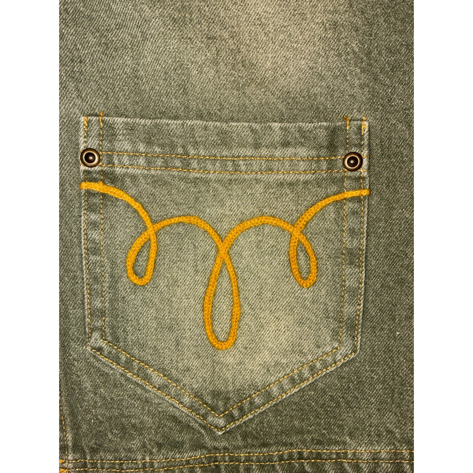 Double D Ranch Green Jacket – S – Embroidered Cowboy Western Boho Americana