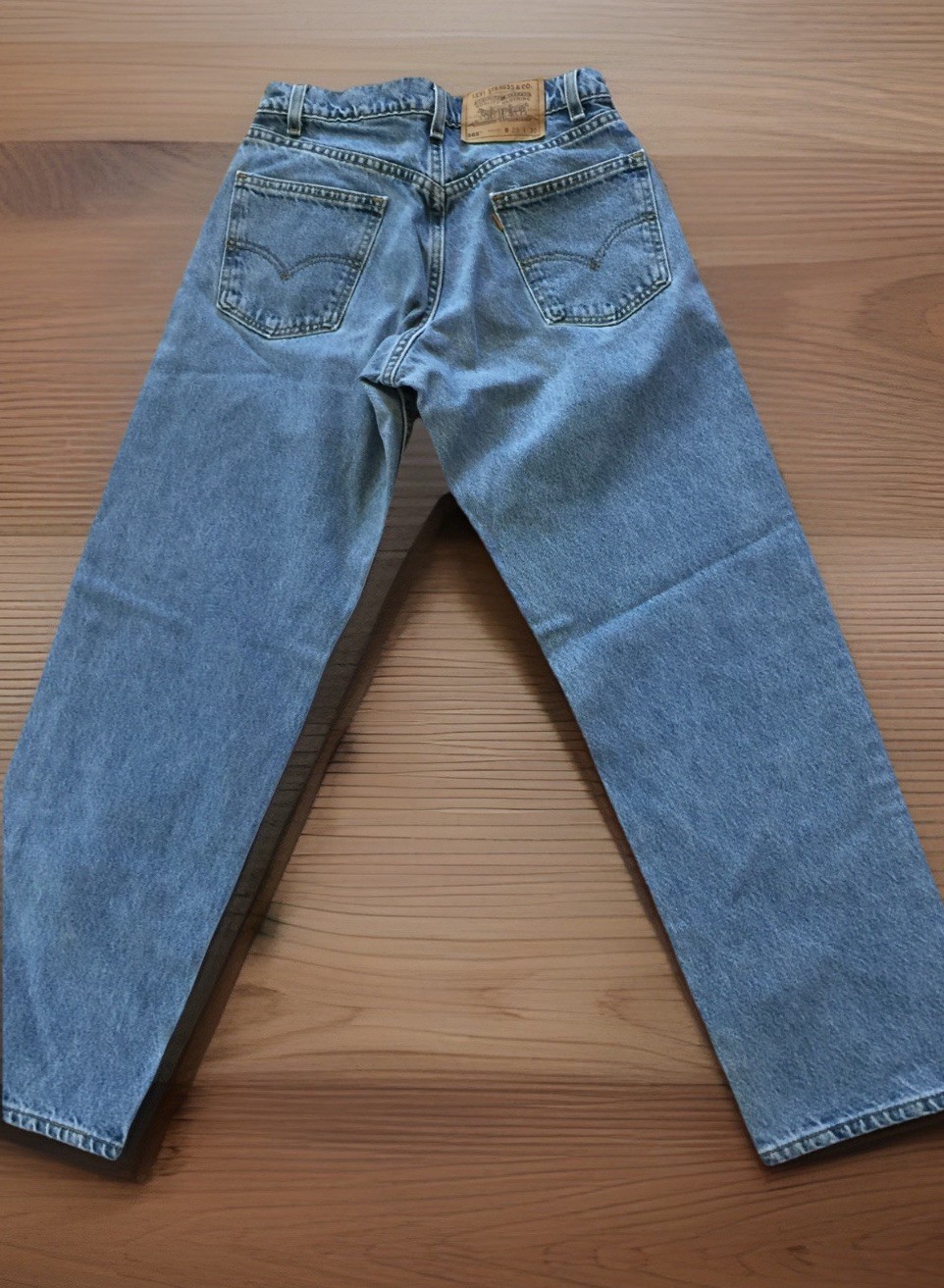 MEN LEVI JEAN 565 Denim 29×30 Orange Tab Wide Leg 5 Pocket Appear Vintage