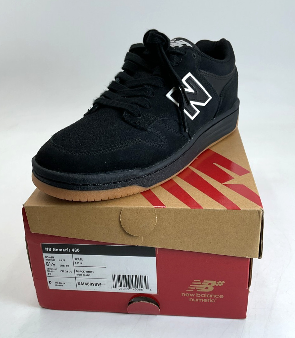 New Balance NB Numeric 480 Men’s Size 8.5 Black Skateboarding Shoes