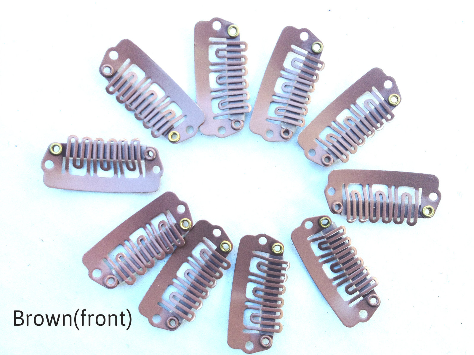 20 High Quality Snap Clips for Wig/Hair Extensions Metal U-Shape Pins 5 Colors