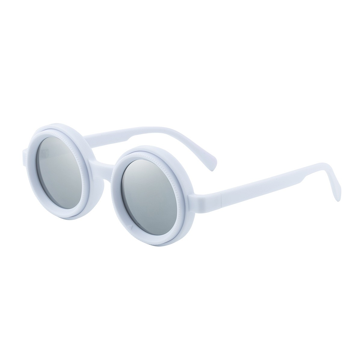 Polarized UV400 round frame sunglasses for men lightweight comfortable full
