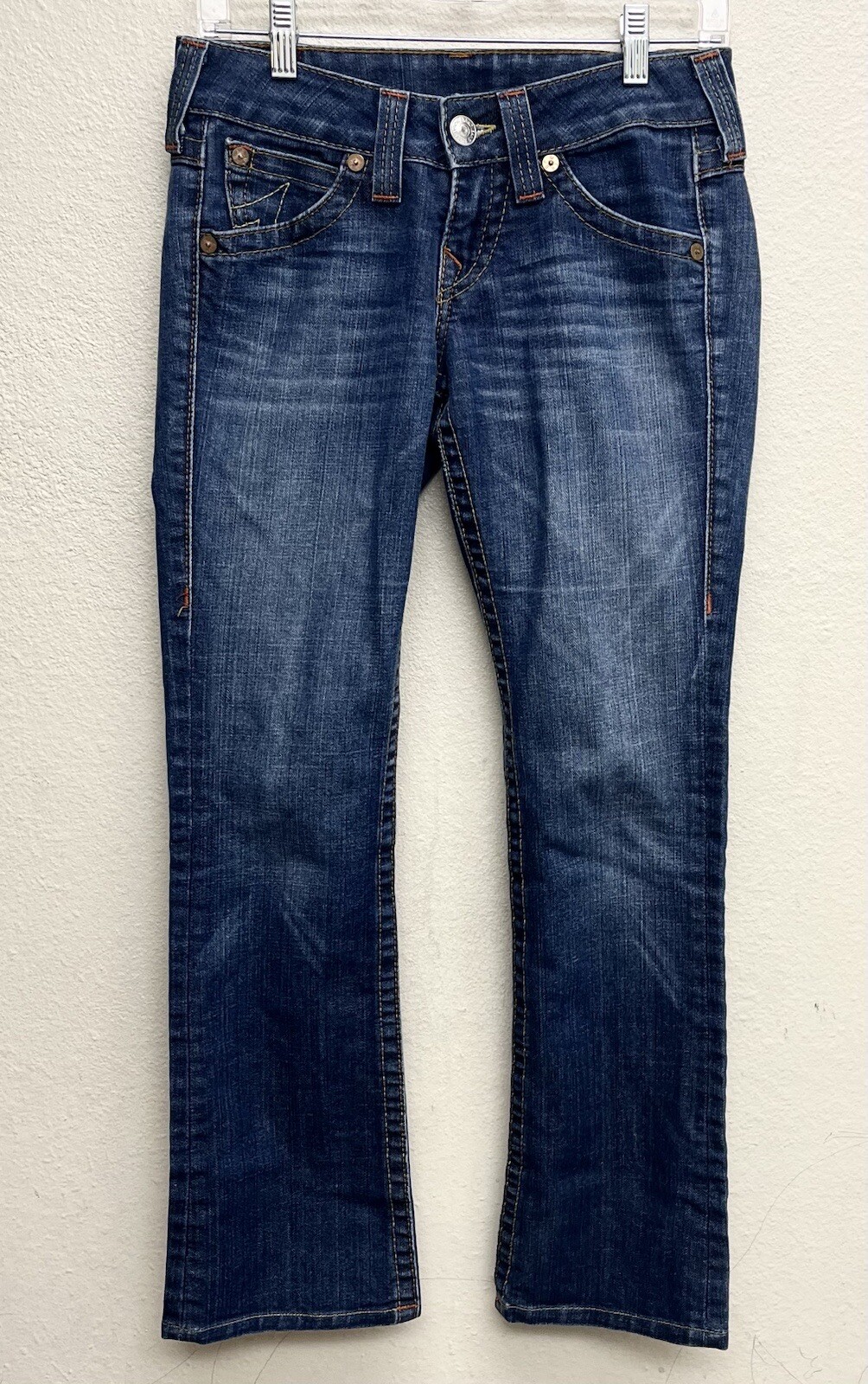 True Religion Becky Boot Cut Low Rise Denim Blue Jeans Women’s Size 26
