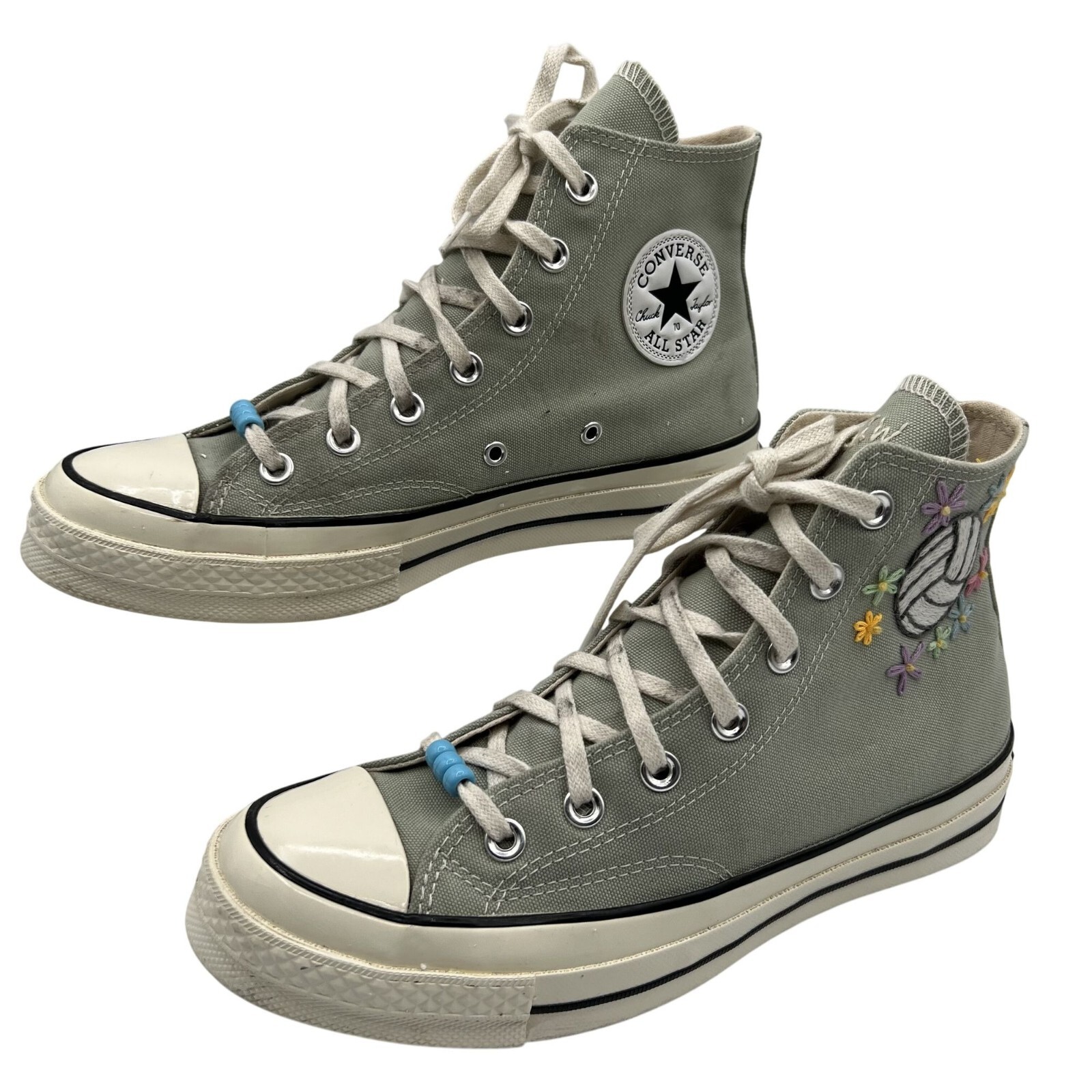 Converse Chuck Taylor All Star Size US M6 / W8 Embroidered Sage High Top Sneaker