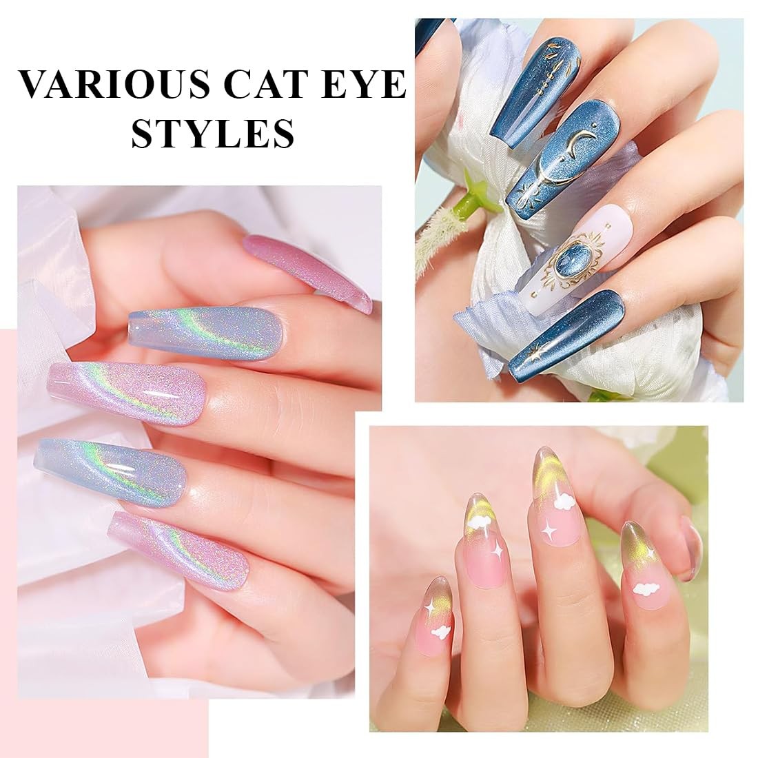 Nail Polish Magnet, Cat Eye Magnet 5in1, Magnetic Nail Art, Nail Magnet Tool, N…