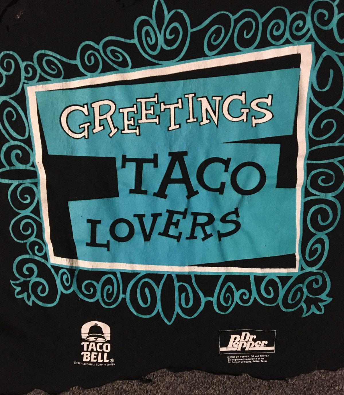Vtg 90s Rocky & Bullwinkle Taco Bell Distress Promo Crop Shirt M Cartoon Grunge