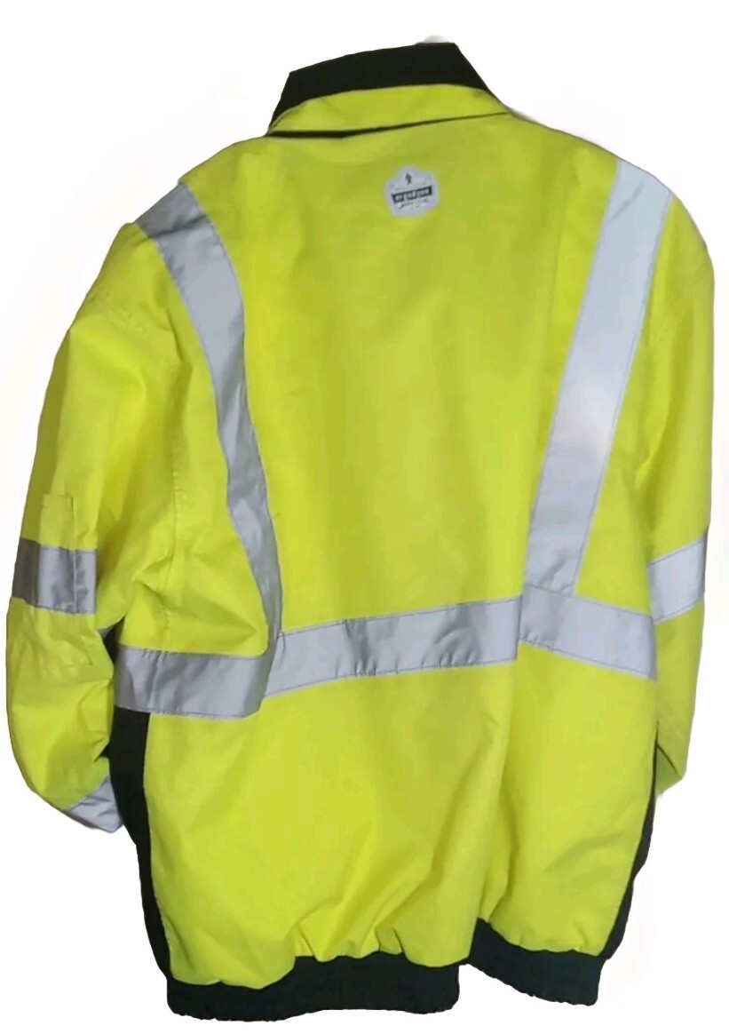 Ergodyne HI VISIBILITY REFLECTIVE ROAD WORK SAFETY JACKET Sz L MISSING LINER