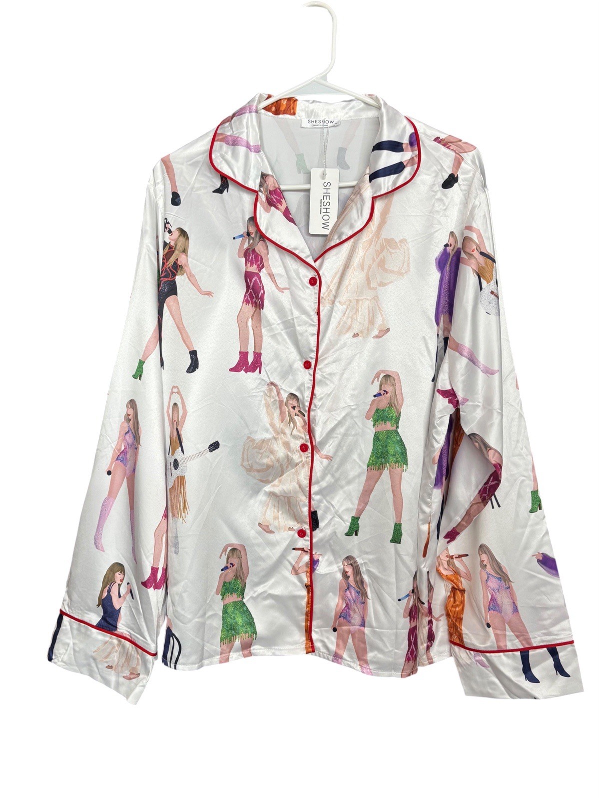 Taylor Swift Pajama Set, Top And Bottoms, Size XL, Poly Spandex Blend