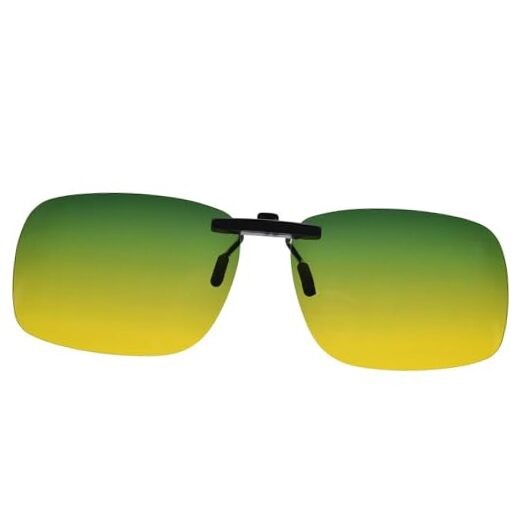 Night Driving Glasses Clip-On, Polarized Glare Reduce, High Yellow&green-fixed