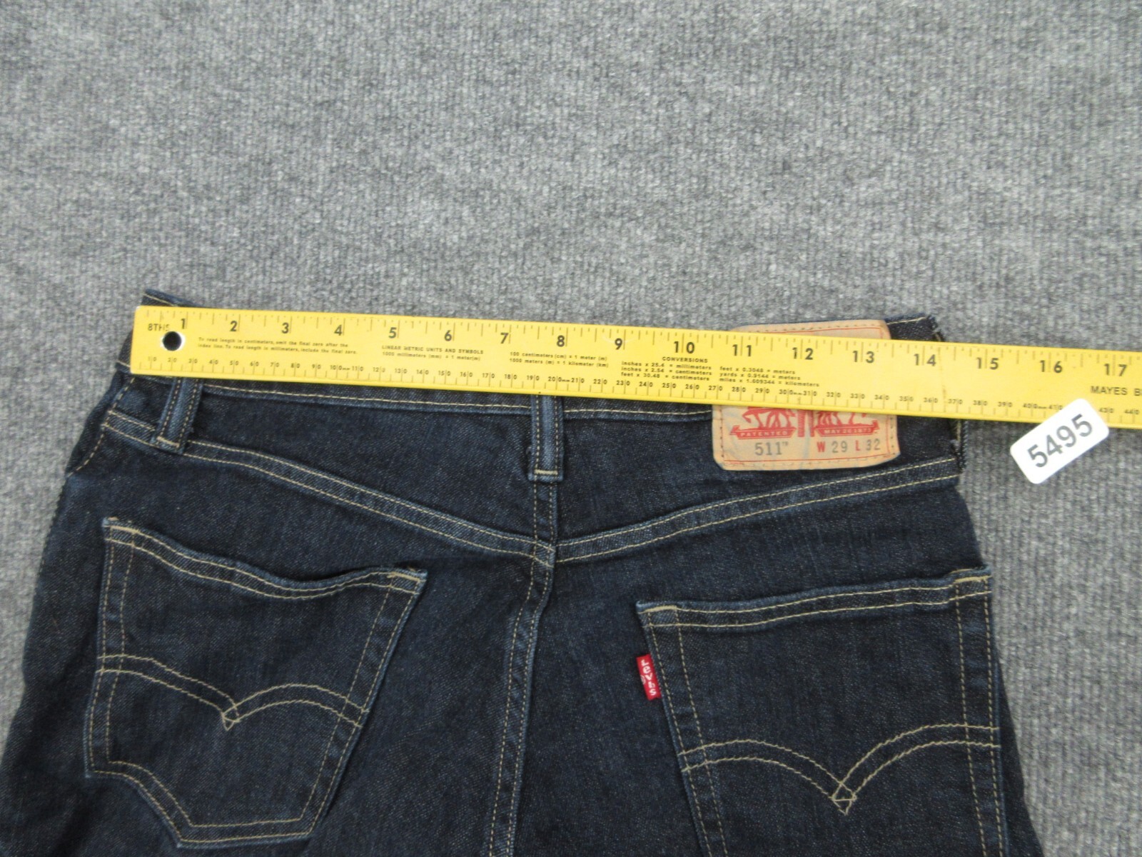 Levis 511 Jeans Mens 29×32 Blue Slim Fit Straight Mid Rise Western (FITS 28×30)
