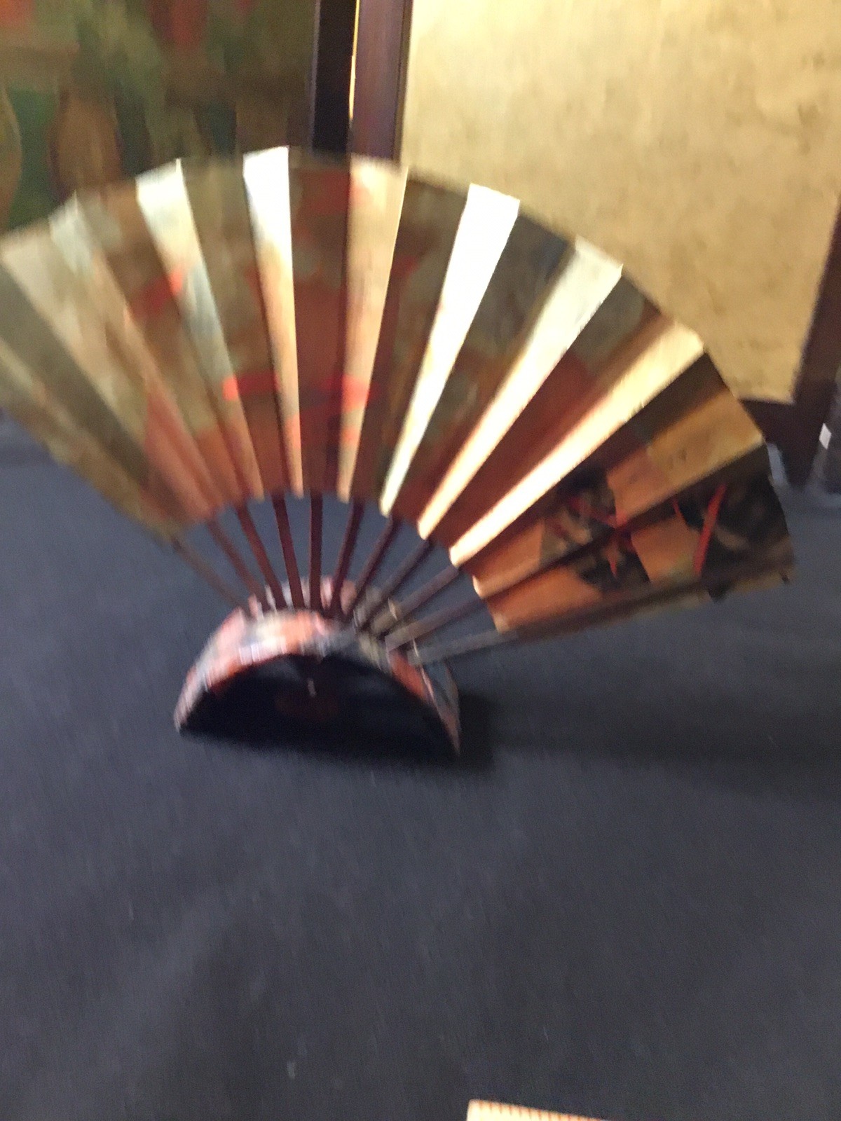 Decorative Folding Fan With Stand By Chris Mesarch