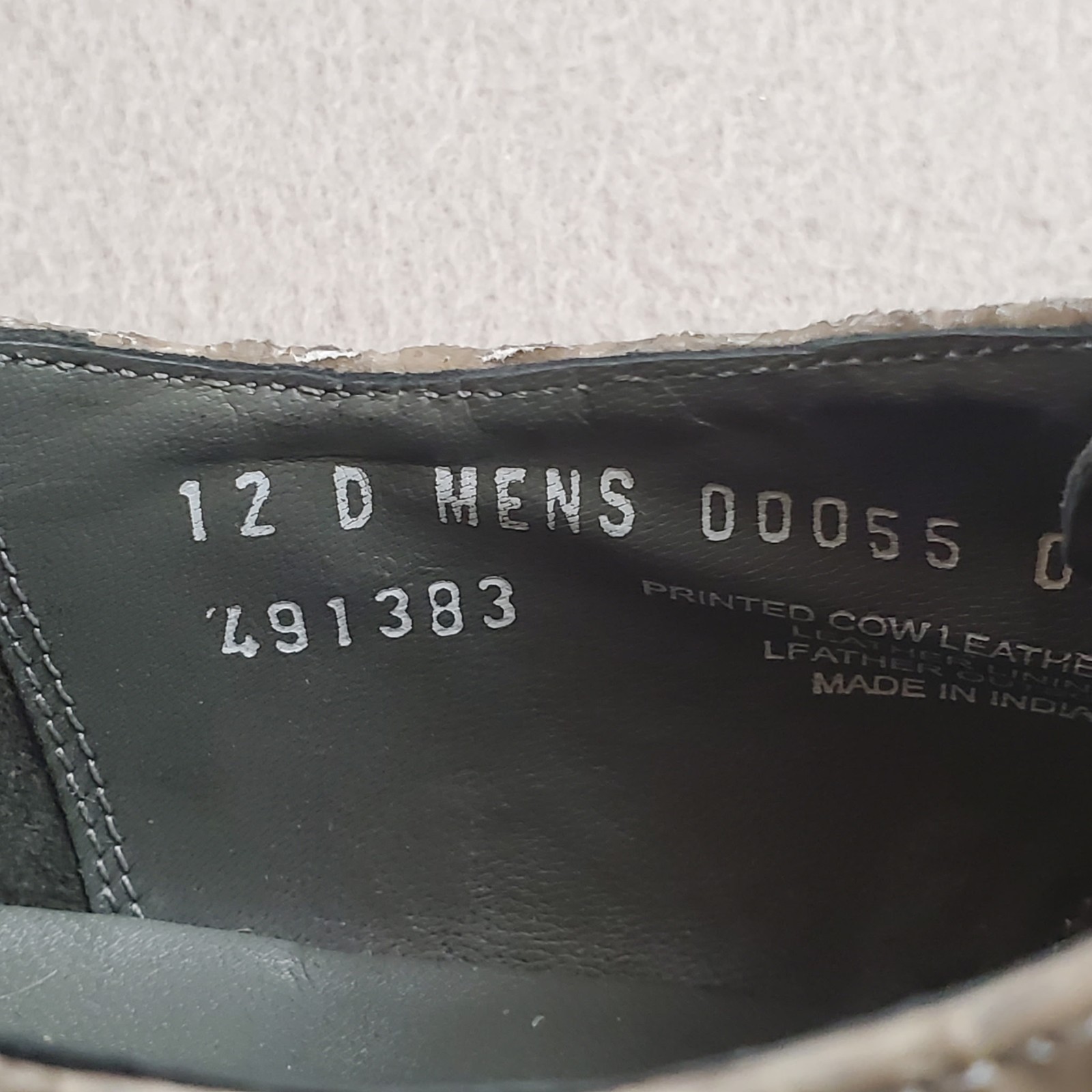 Stacy Adams Men’s Madison Gray Anaconda Leather Snakeskin Print Oxford Size 12 D