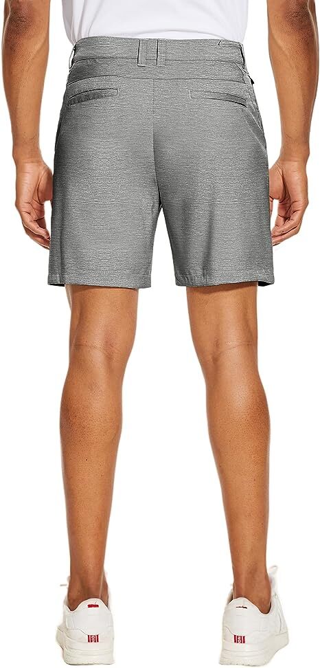 Men’s Golf Shorts Flat Front Lightweight Quick Dry Pockets Flex Dress 7” Pants