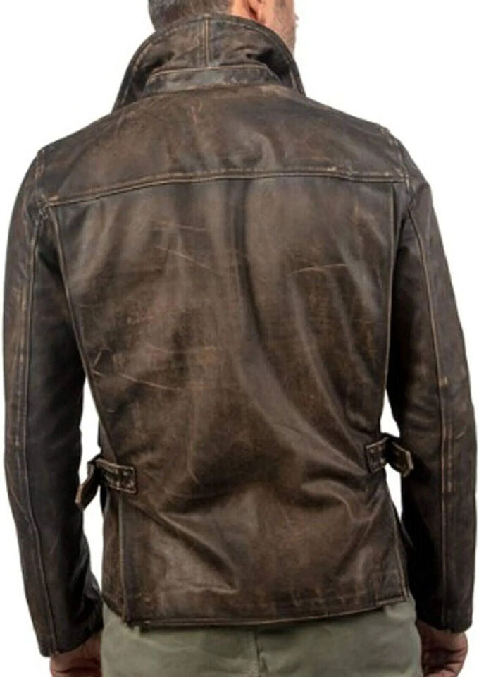Indiana Jones Harrison Ford Classic Genuine Distressed Cowhide Leather Jacket