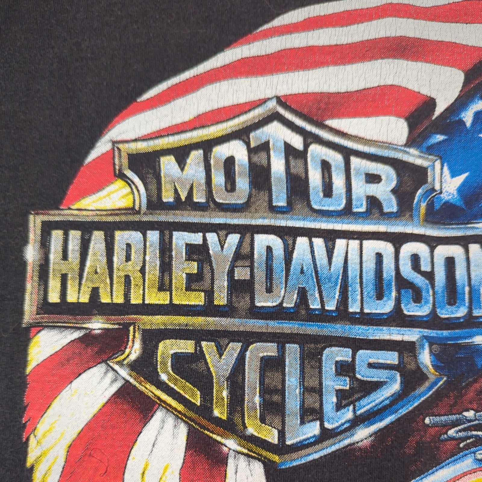 Vintage 1990 Harley-Davidson Eagle Wieblers Bettendorf IA Biker shirt sz M