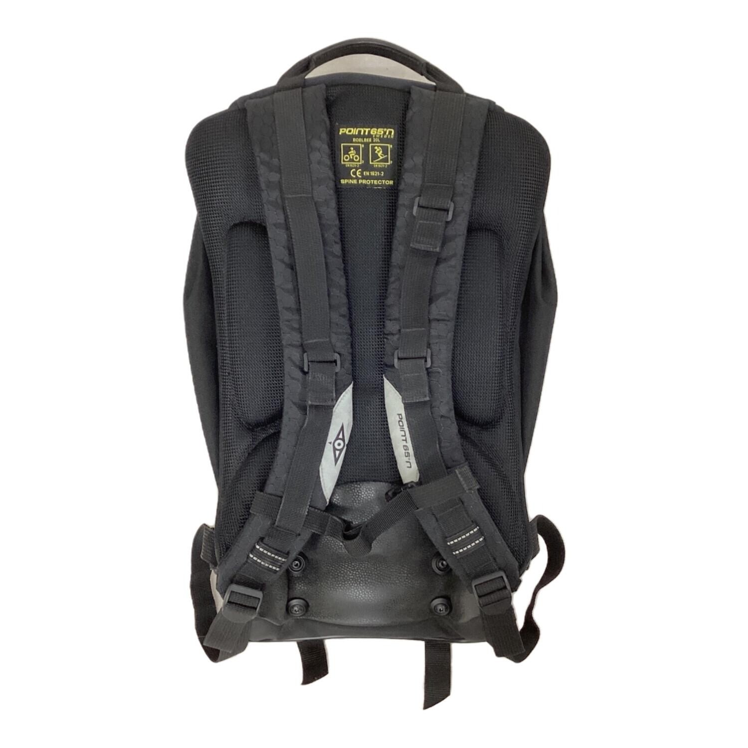 POINT 65 BOBLBEE 20L Backpack Black Hard Shell Moto w/ Belt Net Used