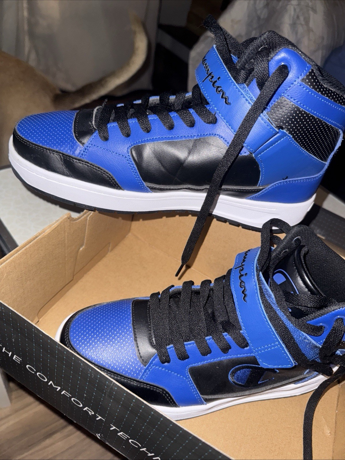The Comfort Technology Men’s Blue Black Sneakers