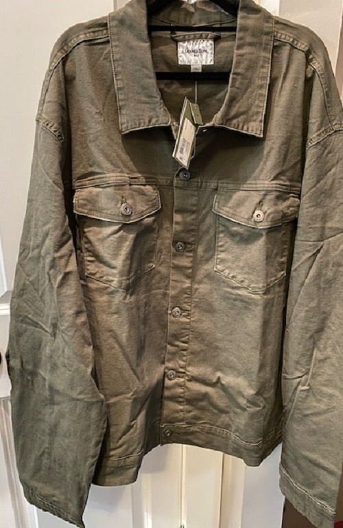 Goodfellow Men’s Jacket Button Olive Green 5XL Brand New W Tags