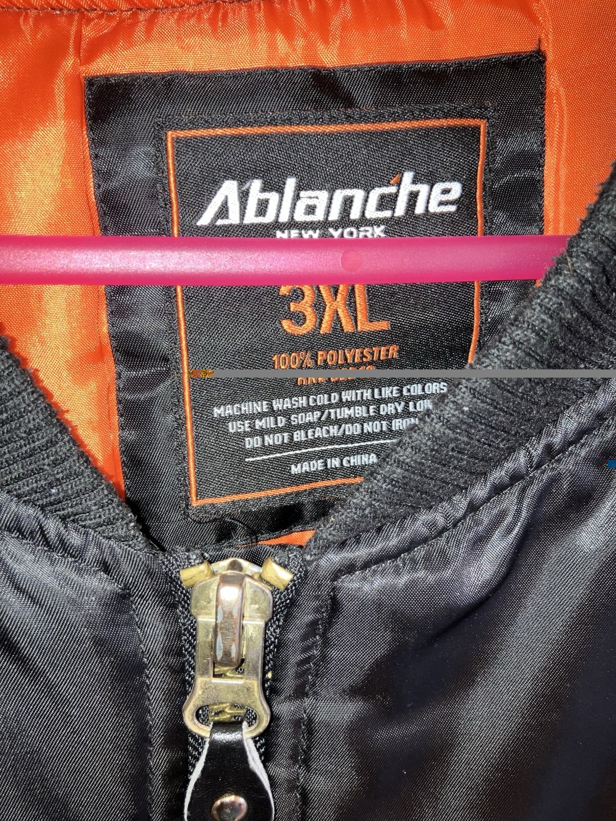 ABlanche Men’s Black Zipper Jacket Lined 3Xl Excellent Condition