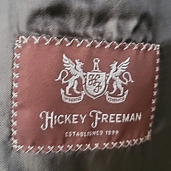 Hickey Freeman Blazer Mens 48 Gray Glen Check Plaid Lightweight Sport Jacket USA